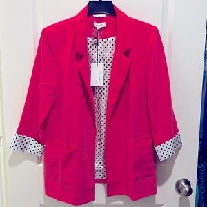 Hot Pink & polka dot blazer